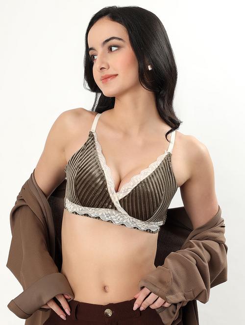 Women Self Designed Non Wired Laced T-shirt Bra - 22339379 - Very Small Image - 1