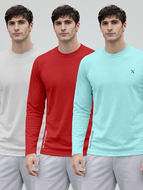 men pack of 3 solid round neck t-shirt - 22355499 - Very Small Image - 1