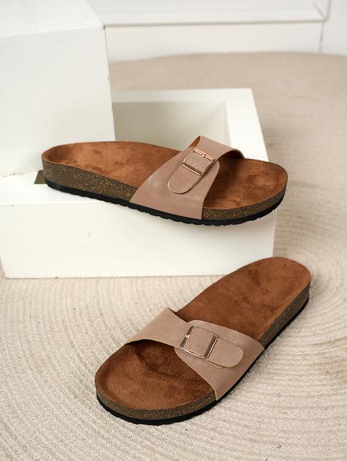 women solid slip on sandals - 22358804 - Very Small Image - 1