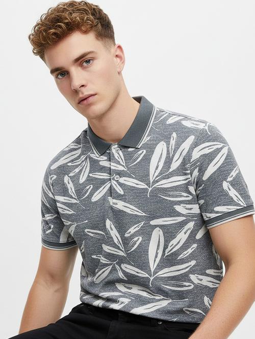 Men Printed Short Sleeve Regular Fit Polo T-shirt - 22360234 - Very Small Image - 1