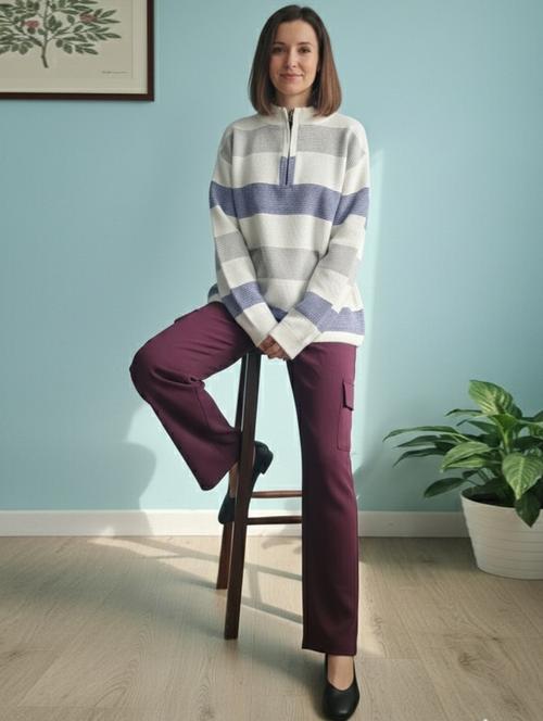 women self designed long sleeve pullover - 22361923 - Very Small Image - 1