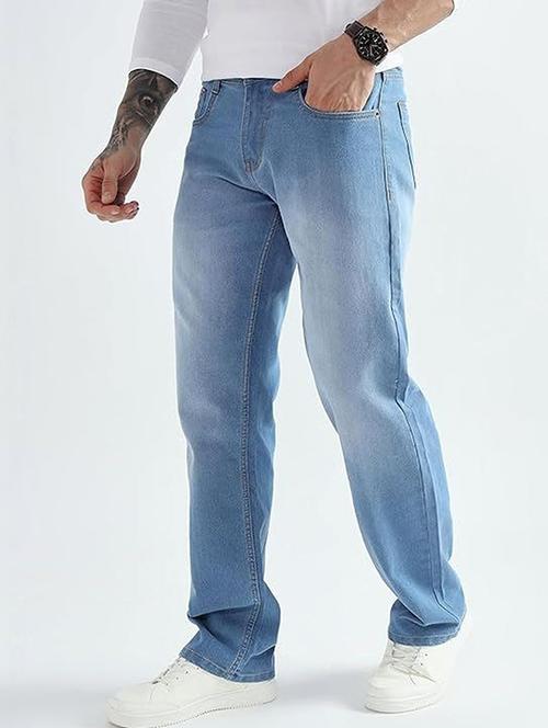 men solid mid rise straight jeans - 22376405 - Very Small Image - 1