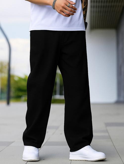 men plain mid rise full length baggy jeans - 22378557 - Very Small Image - 1