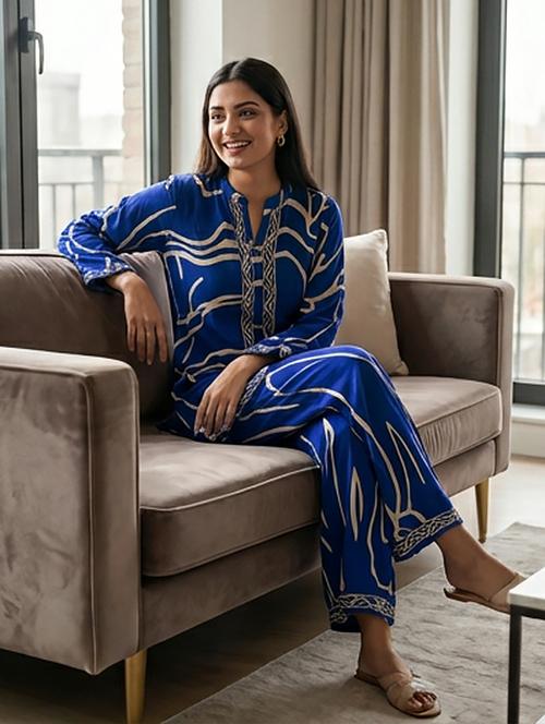 Women Printed Long Sleeves Ethnic Co-ord Set - 22379757 - Very Small Image - 1