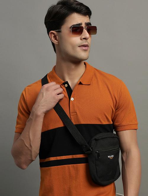 men color block short sleeve regular fit polo t-shirt - 22390010 - Very Small Image - 1
