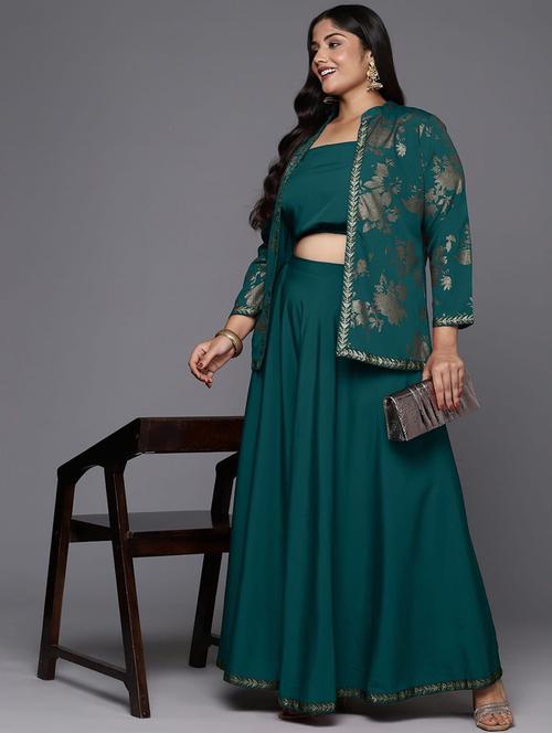 women plus size floral printed ethnic co-ord set - 22392880 - Very Small Image - 1