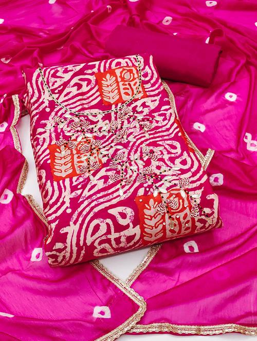 Women Printed Unstitched Suit Set - 22430224 - Very Small Image - 1