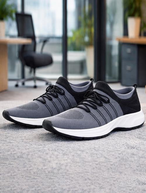 men grey lace-up sport shoe - 22433058 - Very Small Image - 1