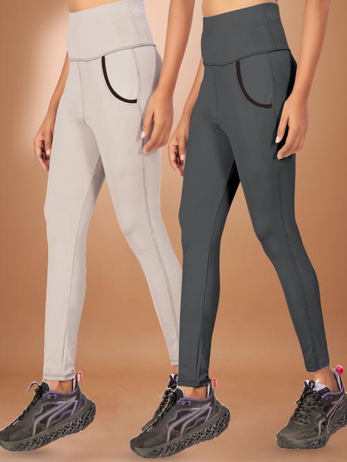 women multi colored polyester track pant - 22450144 - Very Small Image - 1