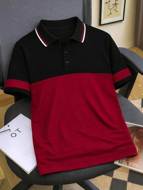 men colorblock short sleeve t-shirt - 22454953 - Very Small Image - 1