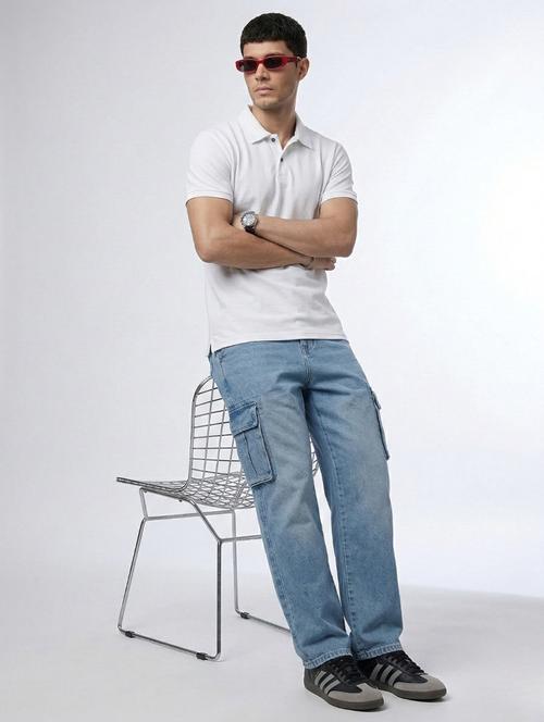 Men Solid Short Sleeve Regular Fit Polo T-shirt - 22460634 - Very Small Image - 1