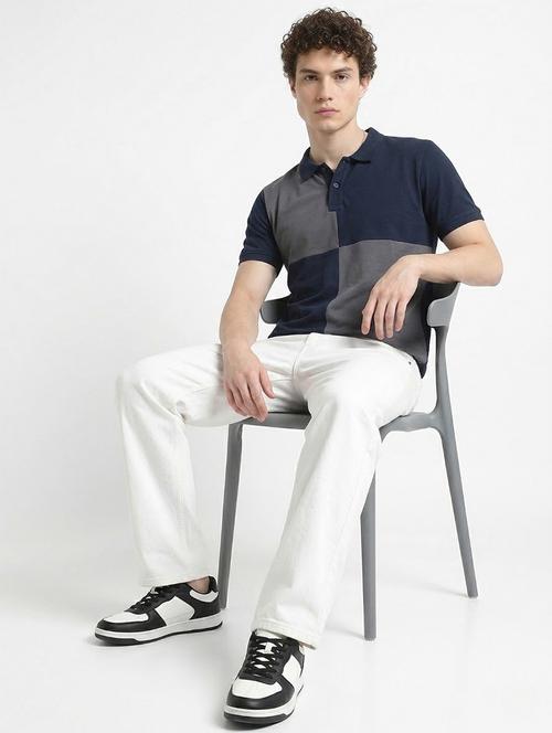 men color block short sleeve regular fit polo t-shirt - 22460686 - Very Small Image - 1