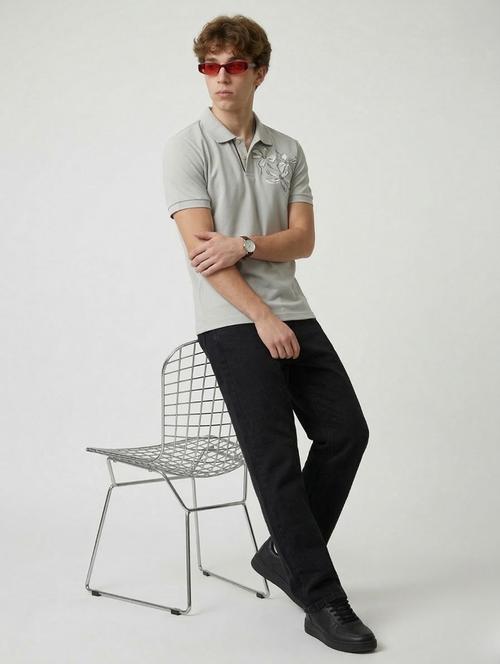 Men Printed Short Sleeve Regular Fit Polo T-shirt - 22460858 - Very Small Image - 1