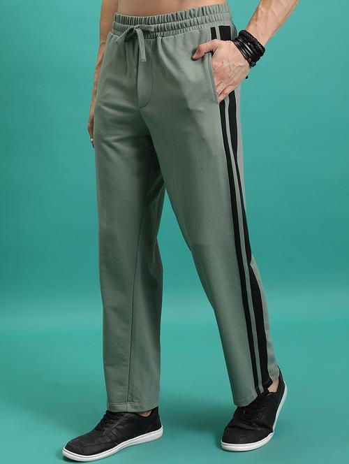 men side taped mid rise full length track pant - 22462209 - Very Small Image - 1