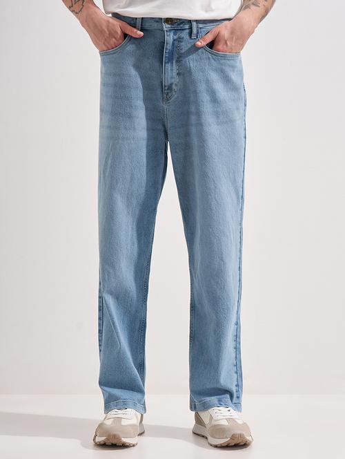 men washed mid rise full length relaxed fit jeans - 22462755 - Very Small Image - 1