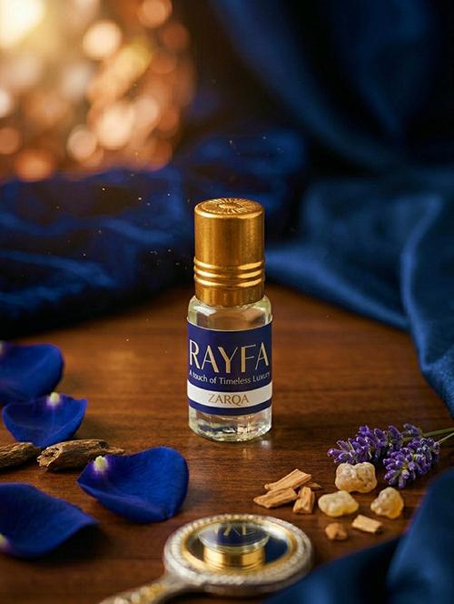 zarqa attar perfume oil | long lasting fresh oriental fragrance | alcohol free unisex attar | premium concentrated scent - 22497592 - Very Small Image - 1
