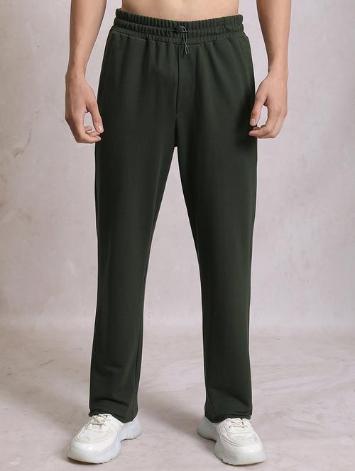 men solid mid rise full length track pant - 22499634 - Very Small Image - 1