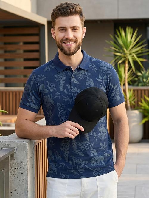 men printed short sleeve regular fit polo t-shirt - 22502424 - Very Small Image - 1