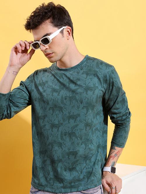 Men Printed Long Sleeve Regular Fit T-shirt - 22503763 - Very Small Image - 1