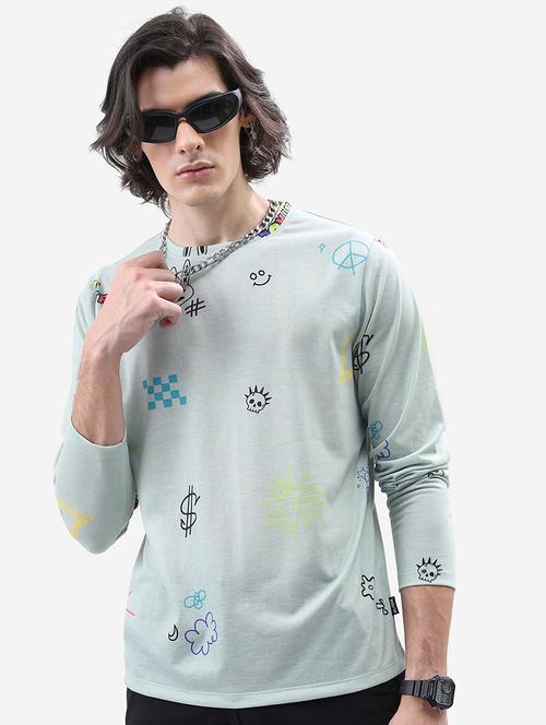 Men Printed Long Sleeve Regular Fit T-shirt - 22503768 - Very Small Image - 1
