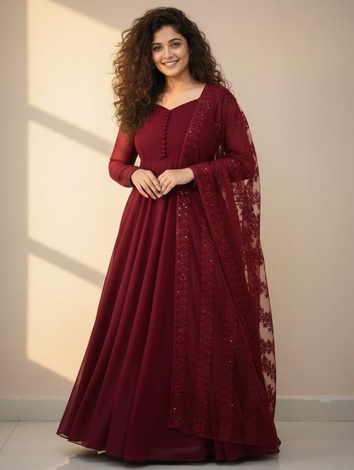 women solid long sleeve kurta dupatta set - 22511771 - Very Small Image - 1