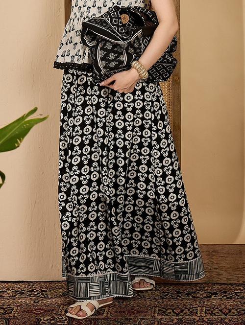 women printed flared maxi skirt - 22512887 - Very Small Image - 1