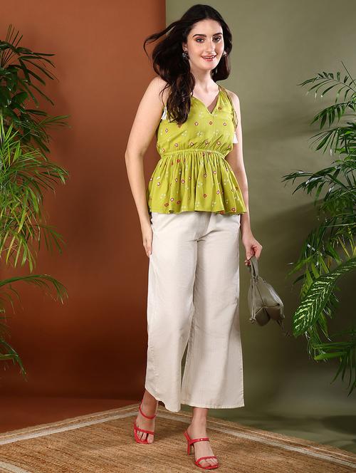 women printed sleeveless top and trouser co-ord set - 22514518 - Very Small Image - 1