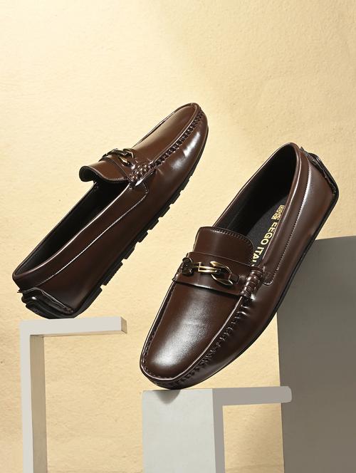 Men Brown Slip On Horsebit Loafer - 22527041 - Very Small Image - 1