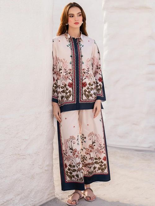 women printed long sleeve ethnic co-ord set - 22540021 - Very Small Image - 1
