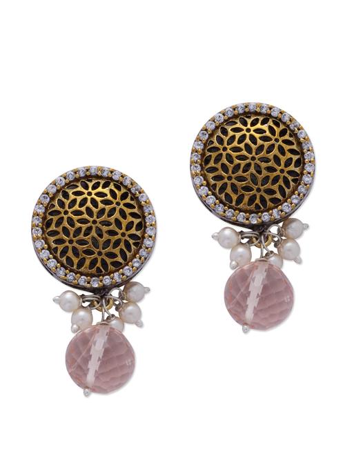 jali cutwork earrings - 23143 - Very Small Image - 1
