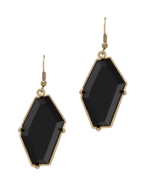 black & gold geometric earrings - 23845 - Very Small Image - 1