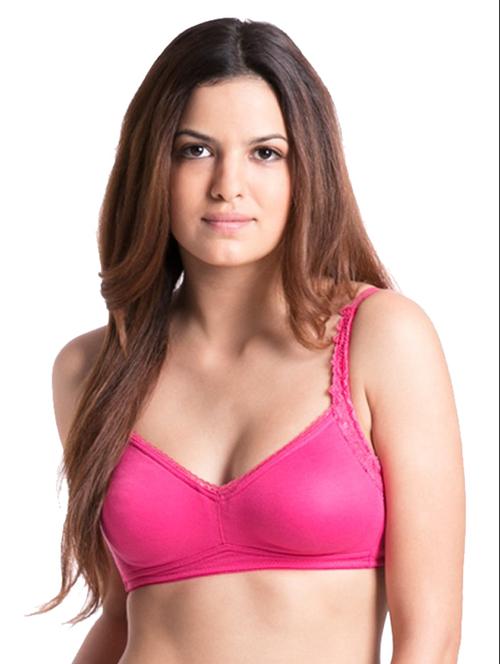 fuchsia soft cotton bra - 24977 - Very Small Image - 1