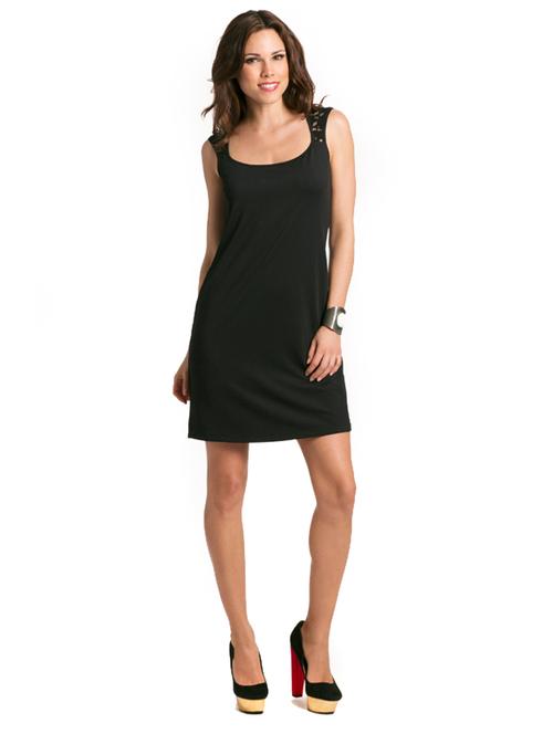black open-back lace dress - 25837 - Very Small Image - 1