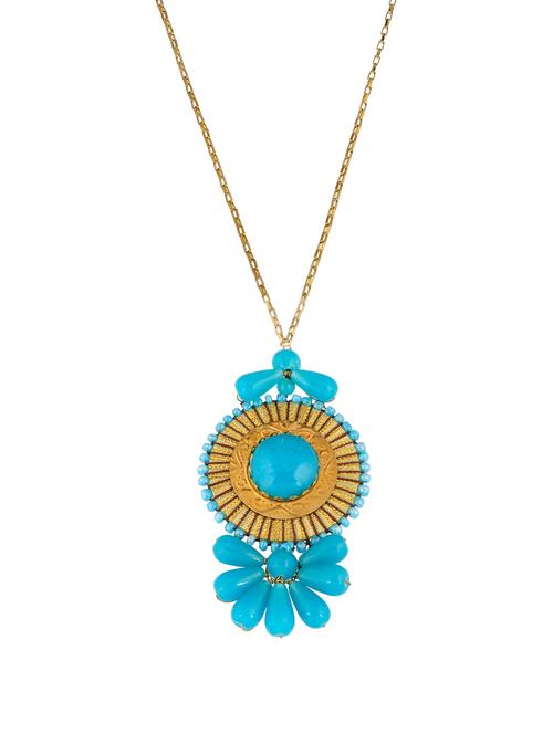 blue flower neckpiece - 31512 - Very Small Image - 1