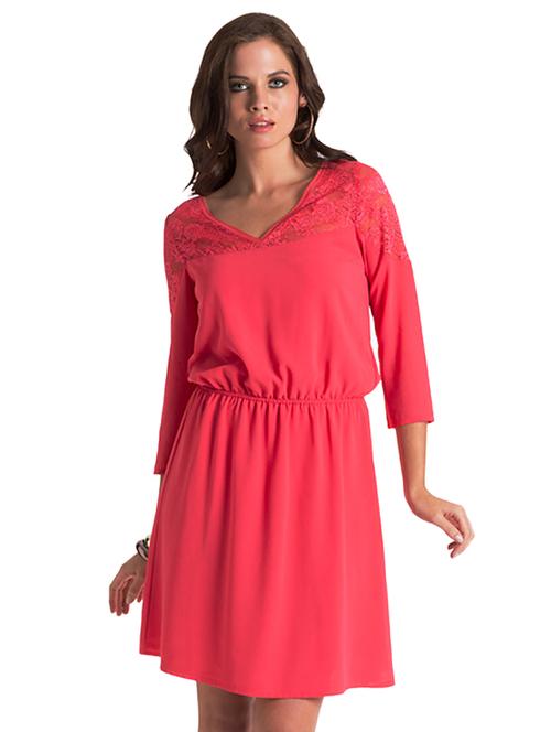 cherry lace blouson dress - 34253 - Very Small Image - 1