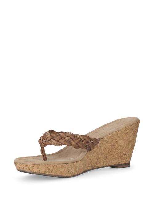 Tan Wedge Sandals - 35730 - Very Small Image - 1