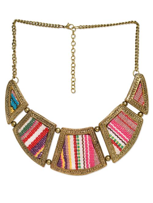 statement neckpiece in vibrant tones - 41991 - Very Small Image - 1