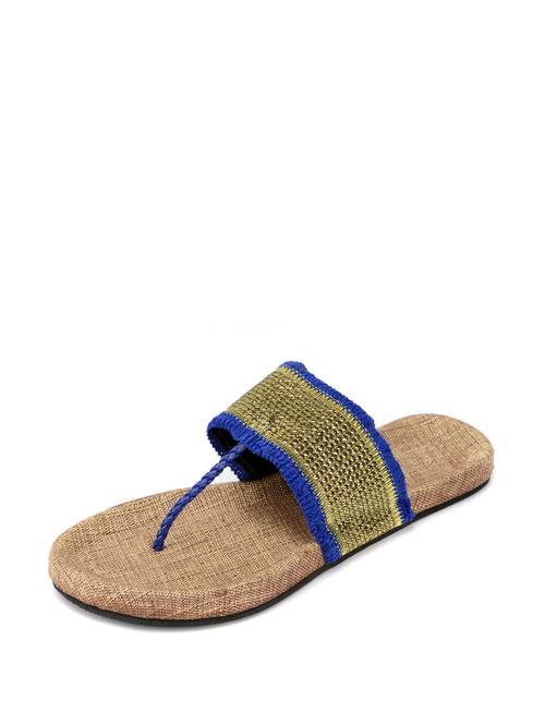 blue & gold sequined flats - 44123 - Very Small Image - 1