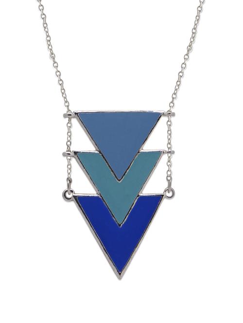 Triangular Pendant with Chain - 48189 - Very Small Image - 1