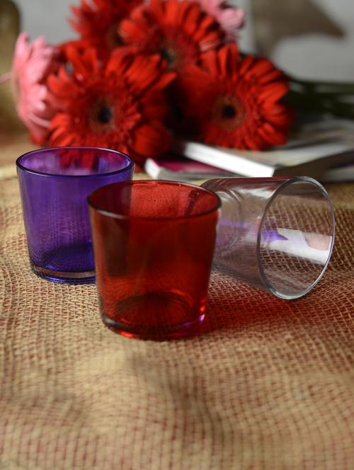 colored tea-light holders- setof 3 - 49459 - Very Small Image - 1