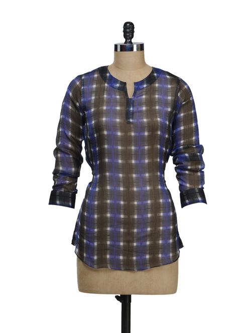 shawl collared tunic - 49575 - Very Small Image - 1