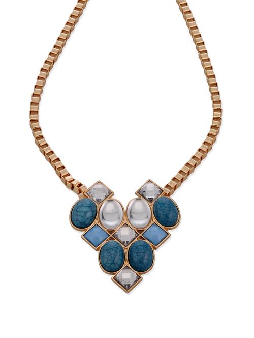 blue beaded neckpiece - 49637 - Very Small Image - 1
