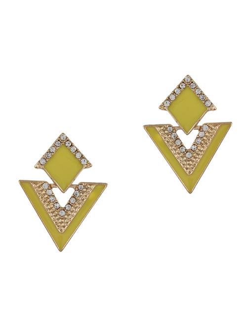 yellow triangle earrings - 49716 - Very Small Image - 1