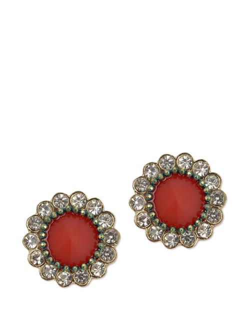 sparkling red circular studs - 53022 - Very Small Image - 1