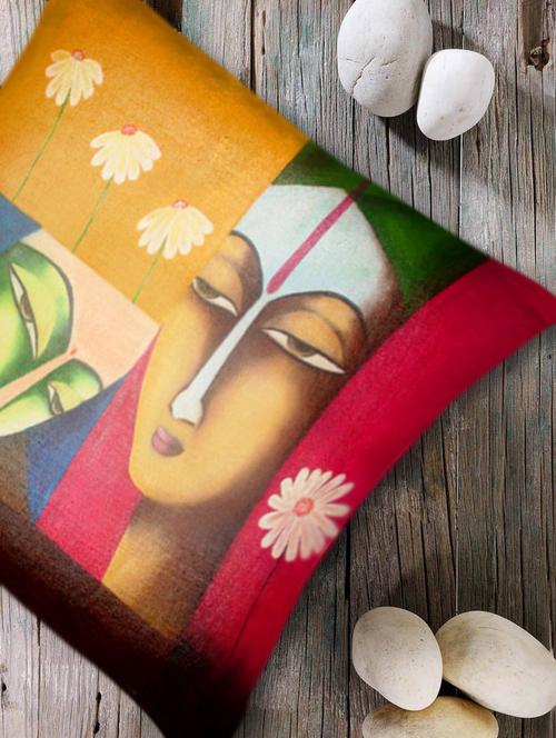 faces print digital cushion cover - 54443 - Very Small Image - 1