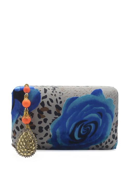 Blue Rose Print Clutch - 56546 - Very Small Image - 1