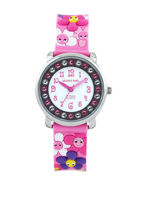 crystal studded floral watch - 57872 - Very Small Image - 1