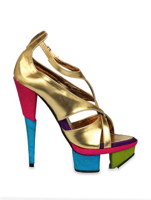 stunning high heels in gold - 60437 - Very Small Image - 1