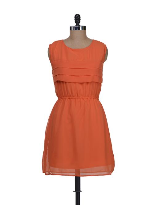 sleeveless tangerine dress - 60856 - Very Small Image - 1