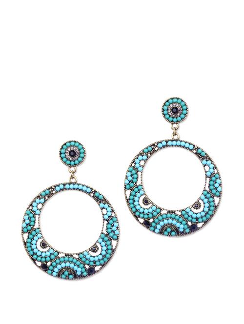 elegant black circular earrings - 62149 - Very Small Image - 1